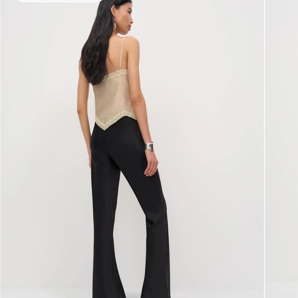 Reformation Black High-Waist Flare Pants